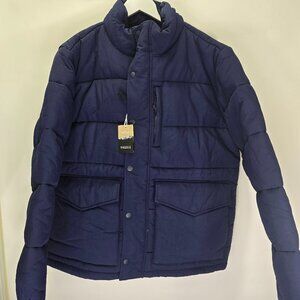 J CREW NORDIC PUFFER JACKET / NAVY / SIZE L
